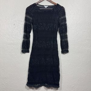 Whimsigoth Witchy Dress XS Mesh Open Sheer bar III Y2K 90s Grunge Emo Scene Vtg‎